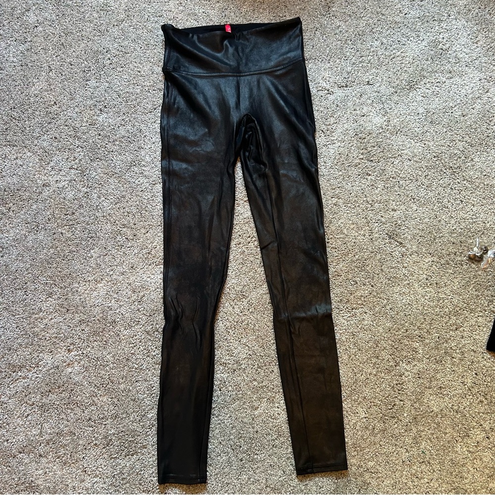 Spanx faux leather leggings small